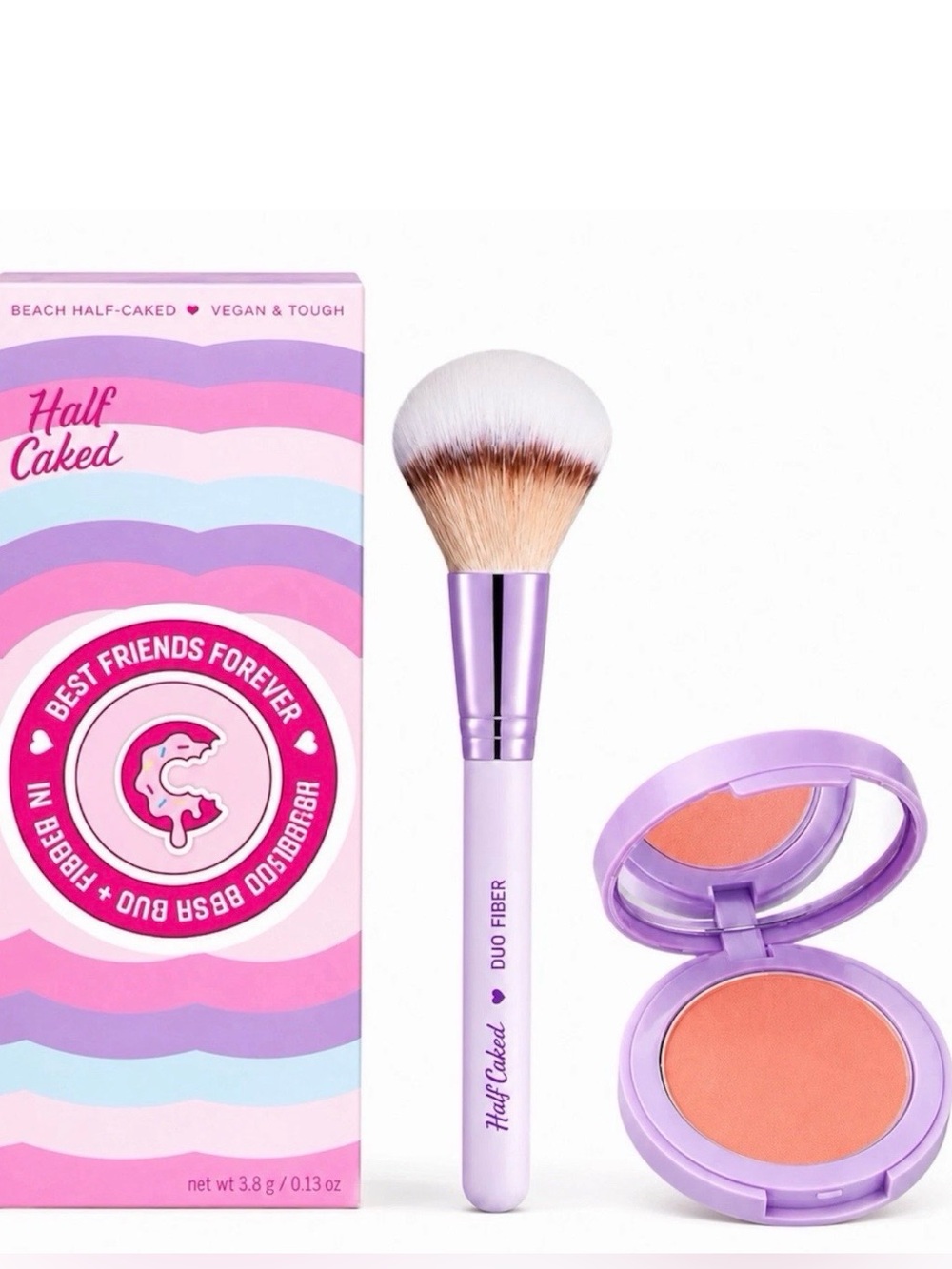 SEALED! HALF CAKED BEST FRIENDS FOREVER - IN BLOOM + DUO FIBER BRUSH SET - BNIB
